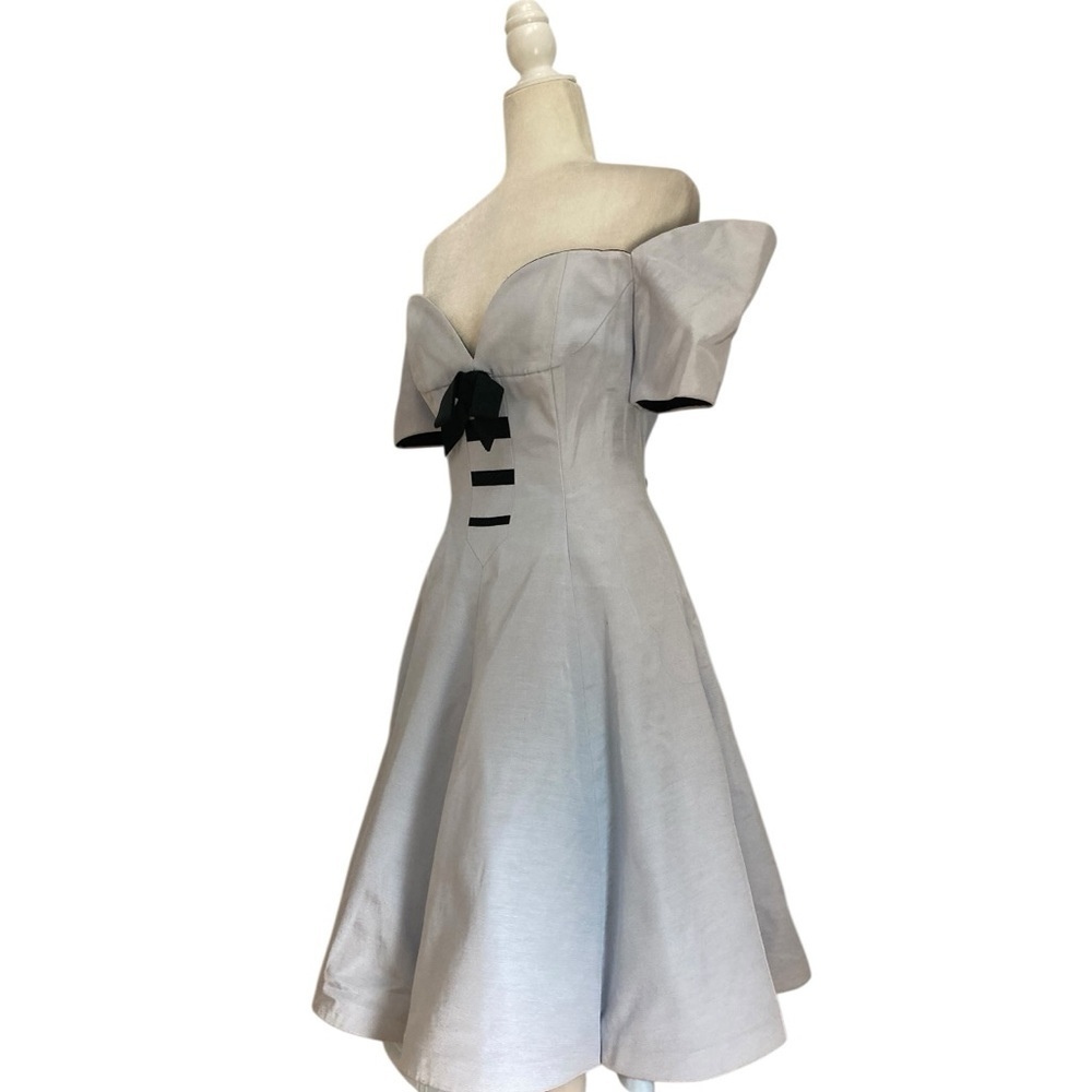 Pilar Rossi for Saks Fifth Avenue Vintage Off-Shoulder Fit & Flare Dress - Picture 3 of 9
